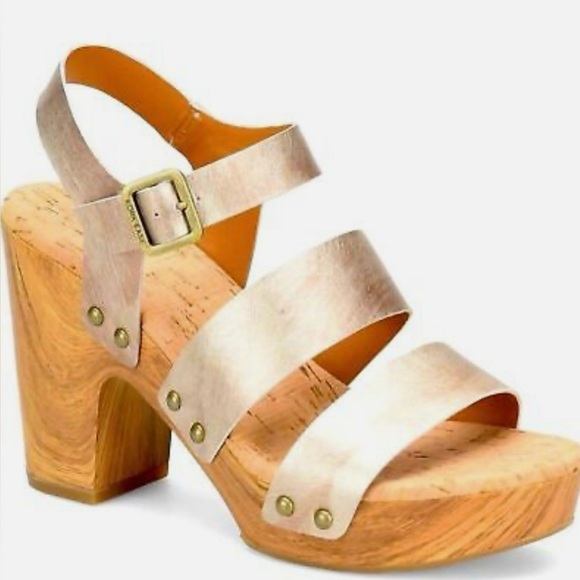 NWT KORK-EASE Della light gold platform neutral sling back sandal.Size 11 - Picture 1 of 9